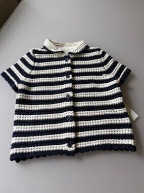 NWT Amazon Essentials Polo Stripe Sweater